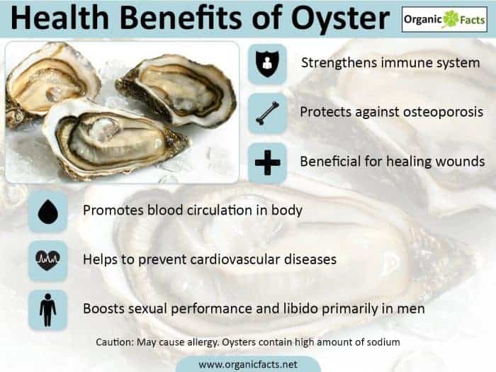 Oysters Health Benefits - Zinc