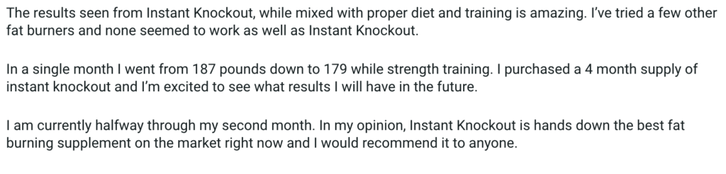 Instant Knockout Nick Testimonial 2